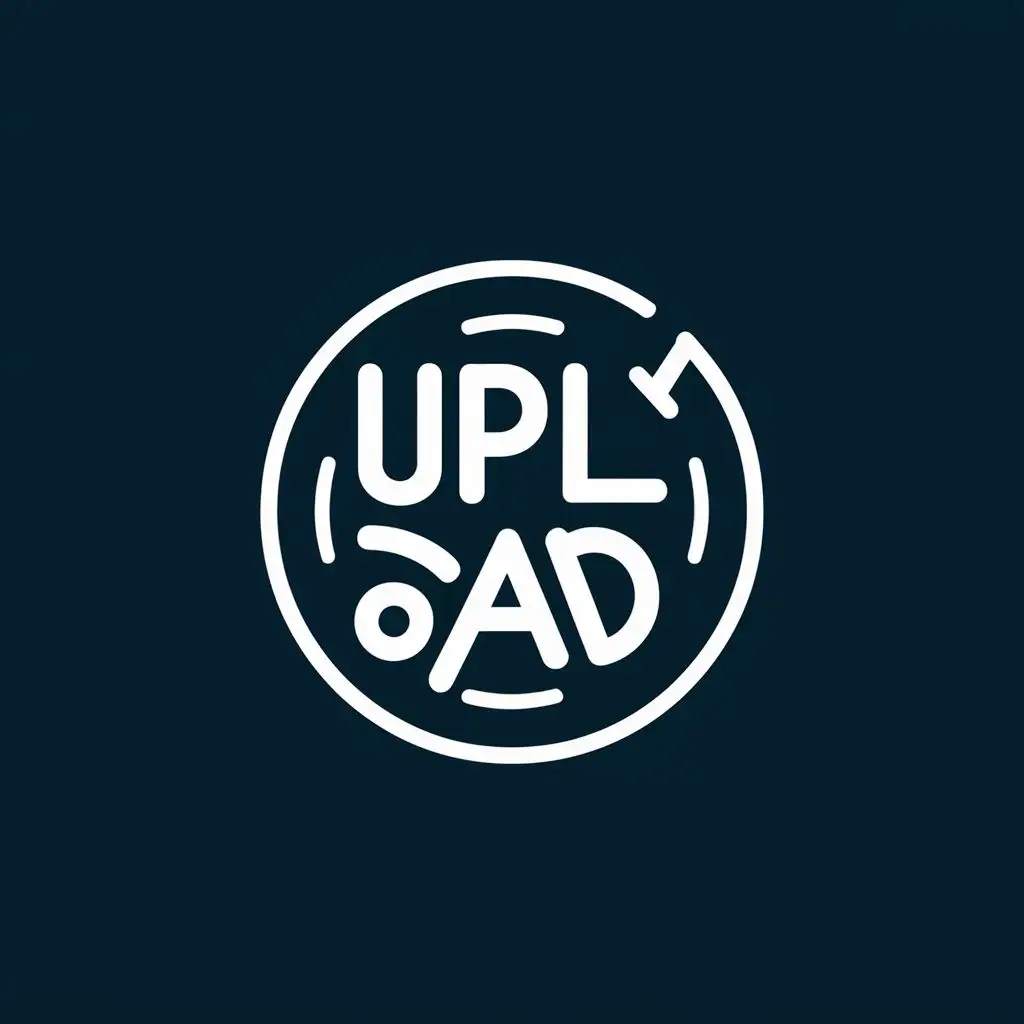 logo, icon, with the text "Upload", typography, be used in Entertainment industry