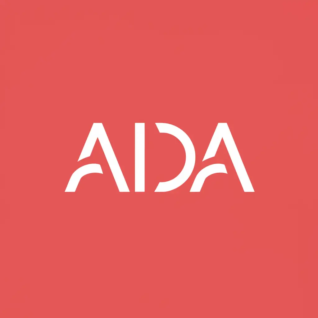 a logo design,with the text "aida", main symbol:i,Moderate,clear background