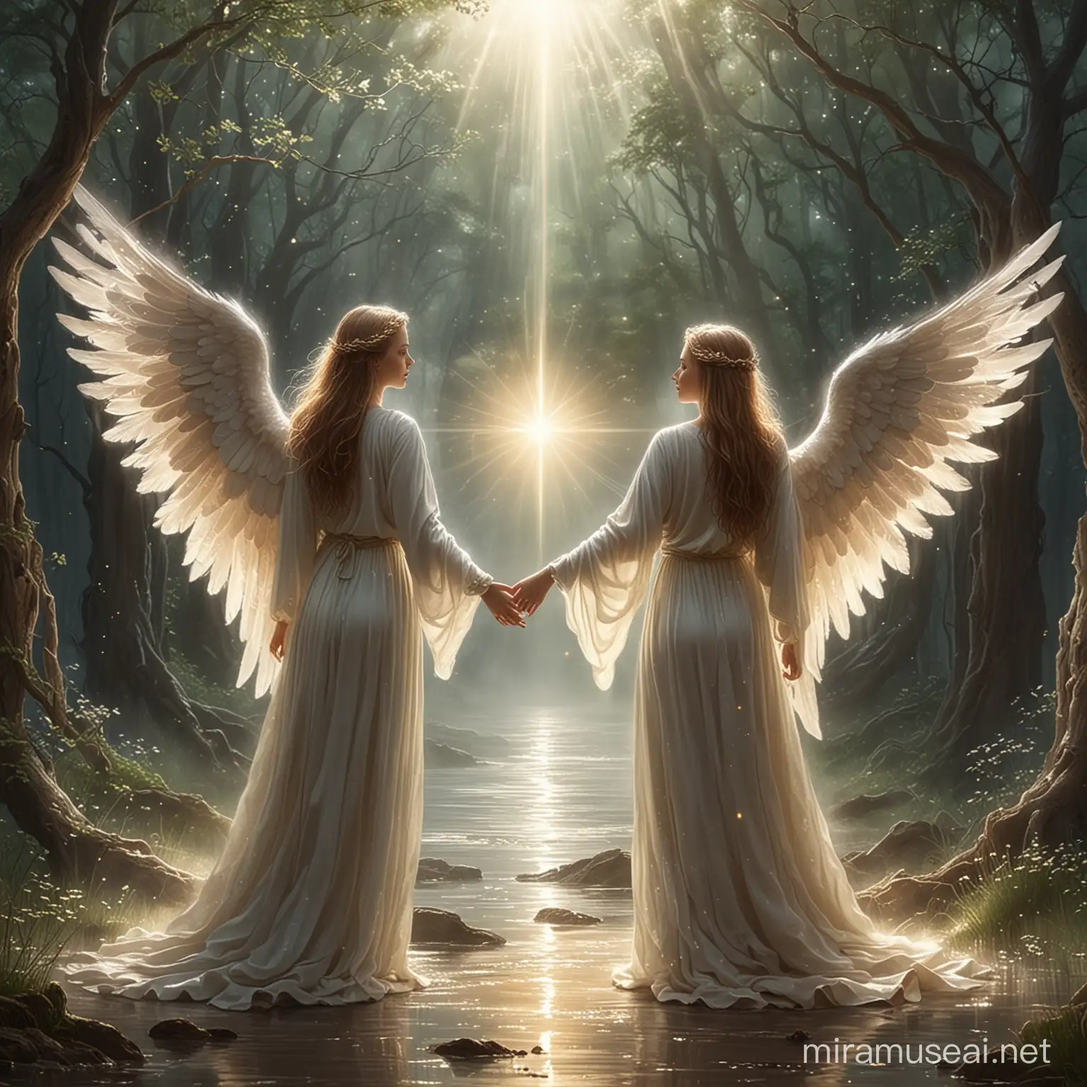 spirituality. seeing light at the end of a storm. transformation. illumination. love. hope. healing. angels and humans together. magical and ethereal 