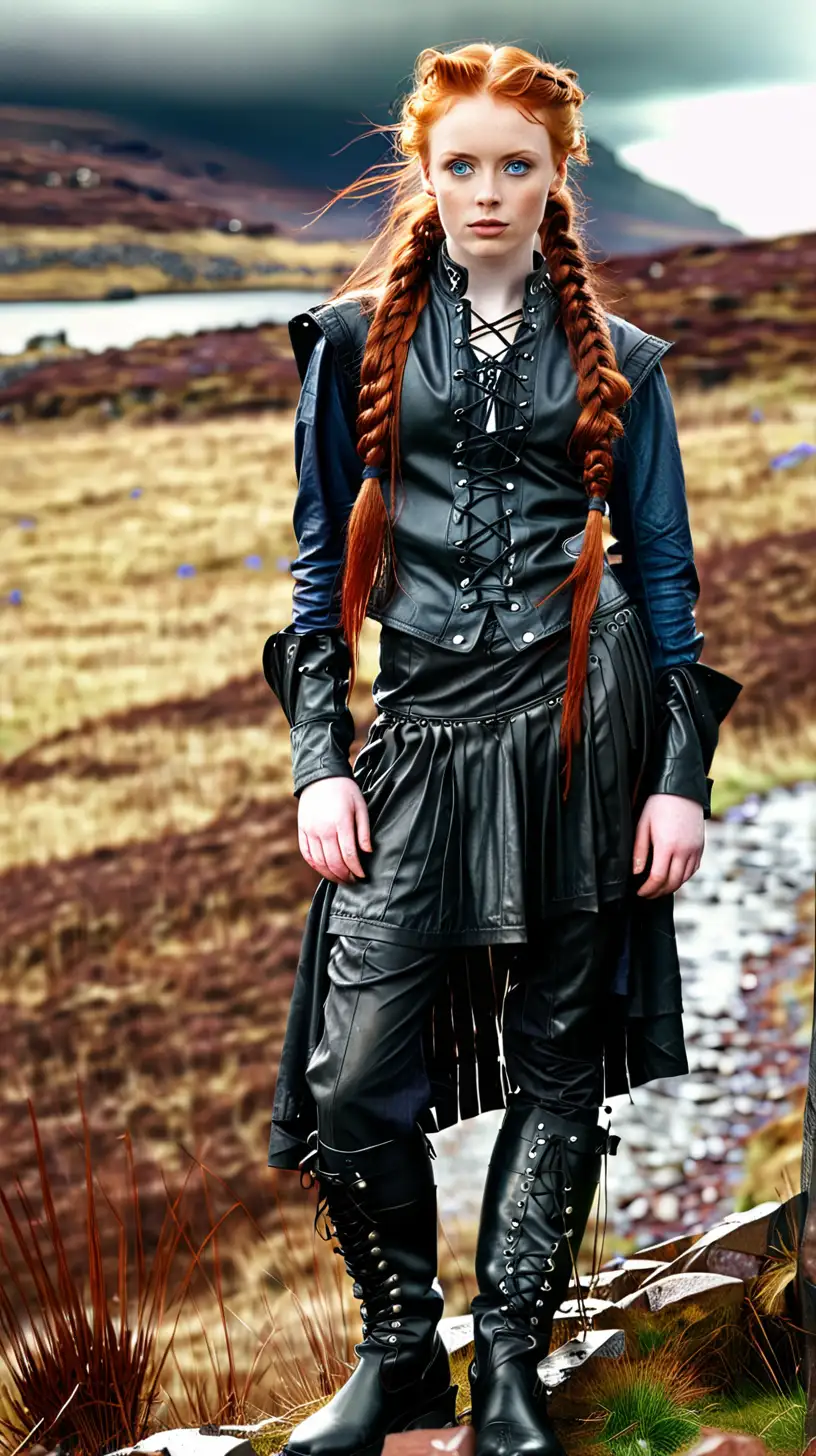 Fierce Redhead Warrior in Scottish Highlands