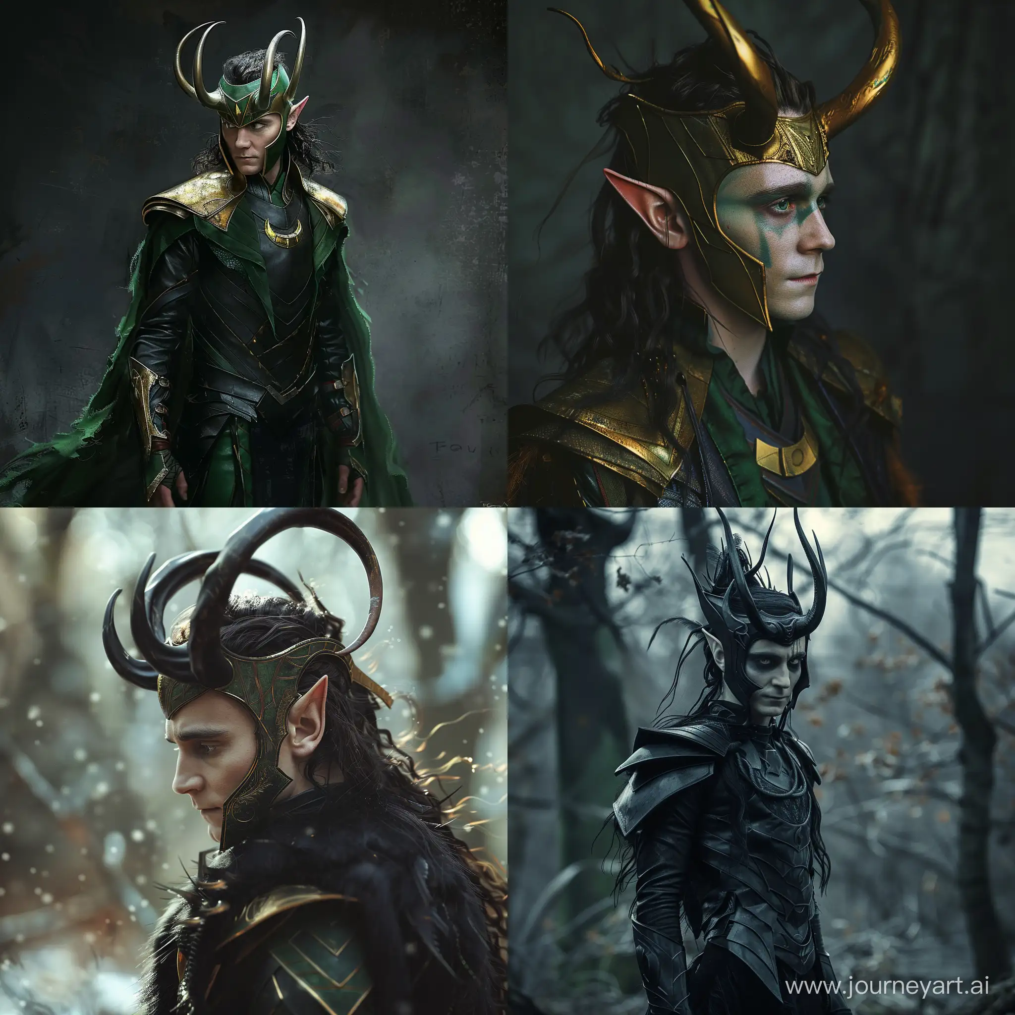Loki as a dark elf realistic