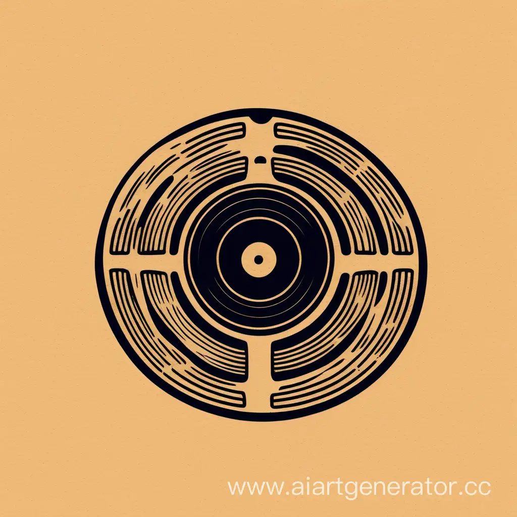 Vintage-Vinyl-Record-Logo-Design-with-Classic-Turntable-and-Notes