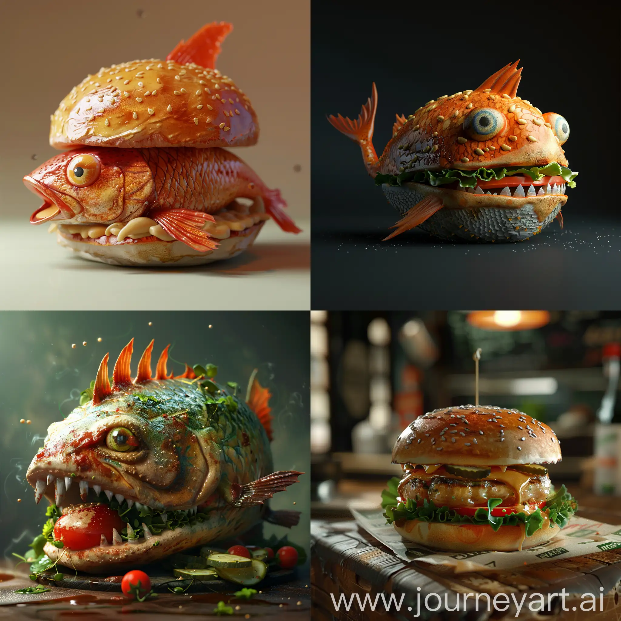 Fish burger :: 3D animation 