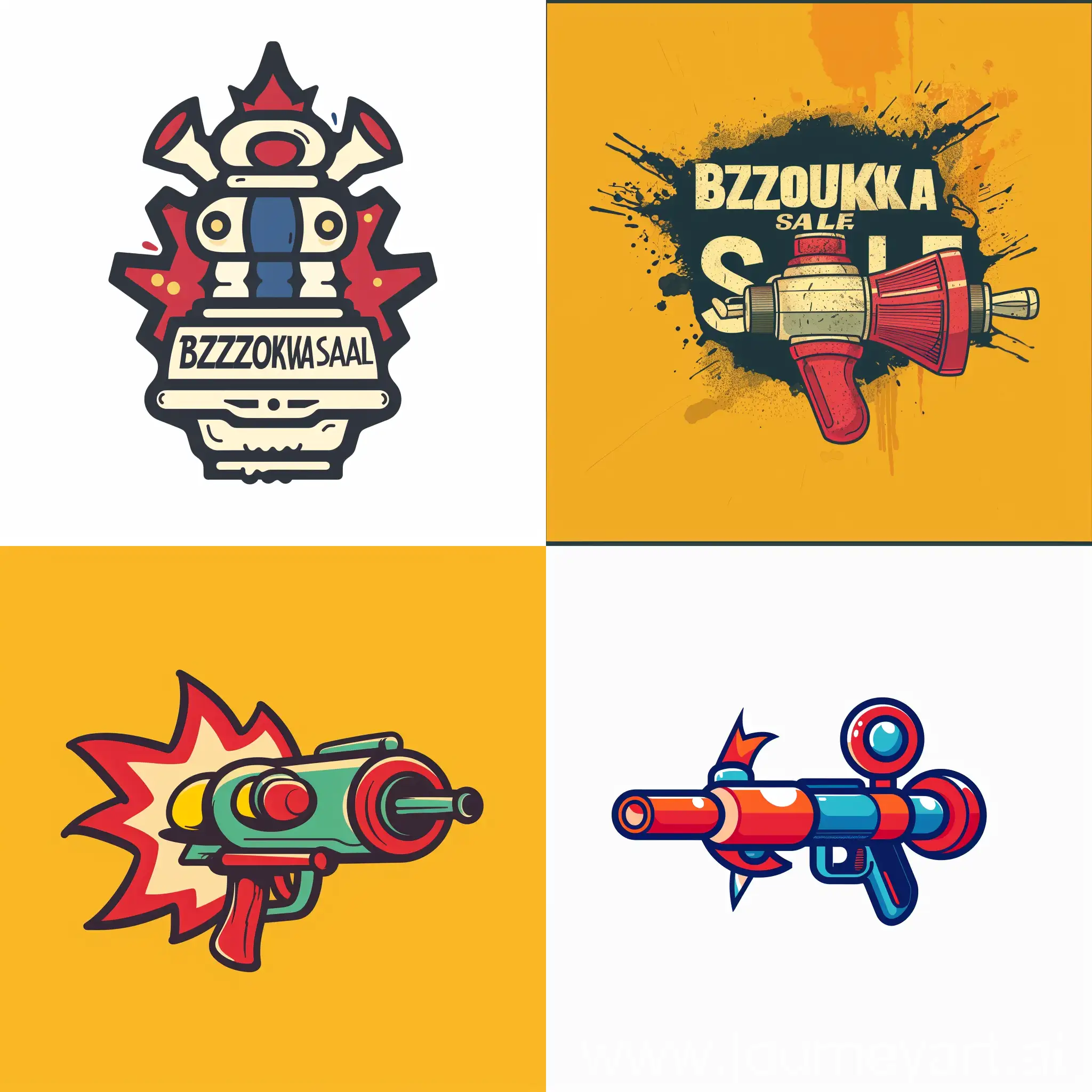 Colorful-Bazooka-Sale-Logo-Design