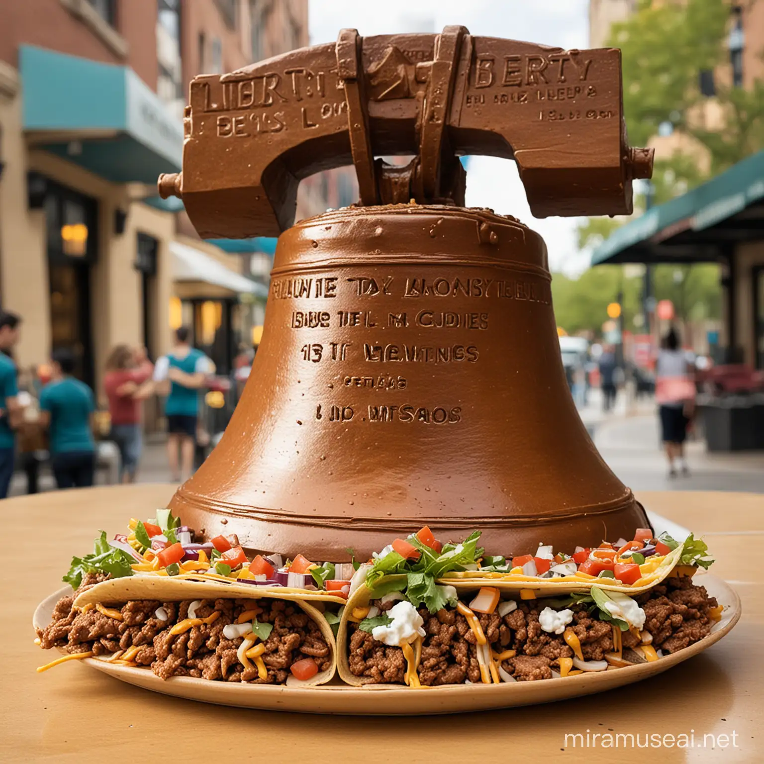 the liberty bell in philadelphia if it was made of tacos