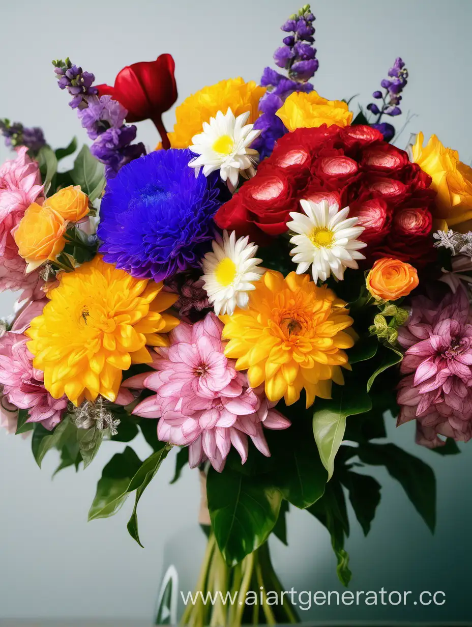 Vibrant-Bouquet-of-Beautiful-Flowers-Blossoming-in-Sunlight