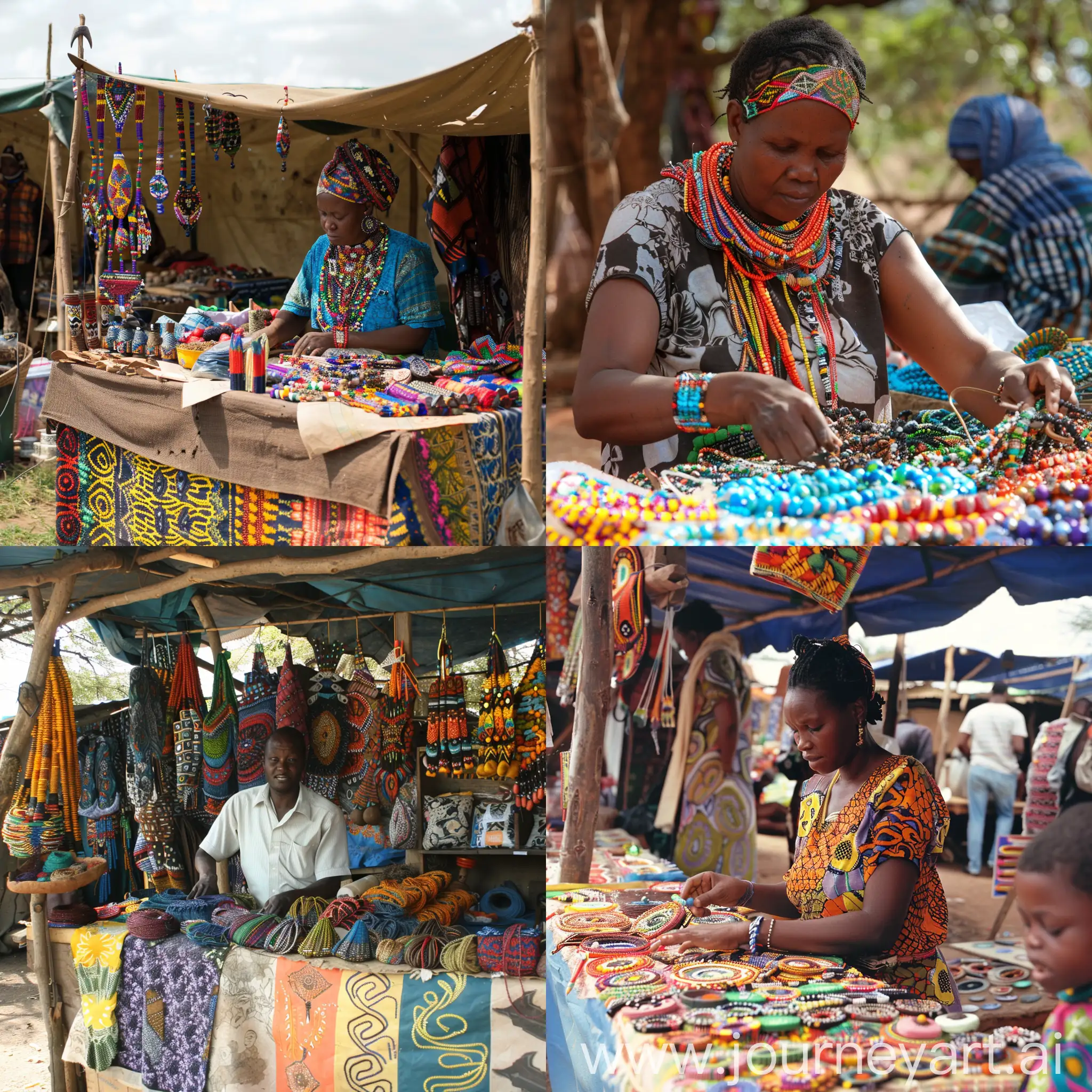 Crafts vendor at art festival in kenya
