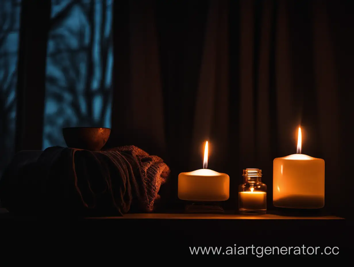 aromalamp, aromatherapy, meditation, night, coziness, dark room, light