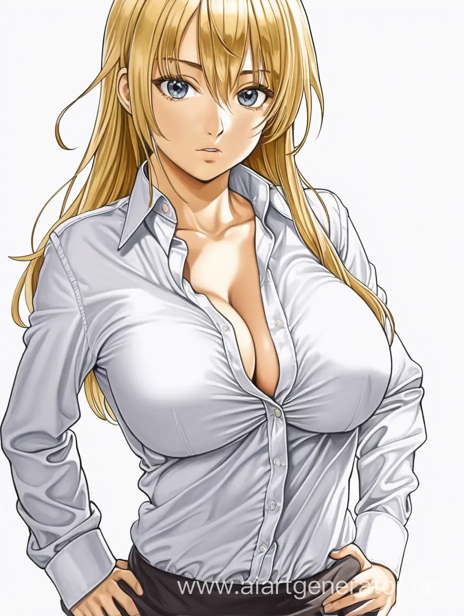 GoldenHaired-Manga-Girl-with-Hands-on-Hips-and-Cleavage
