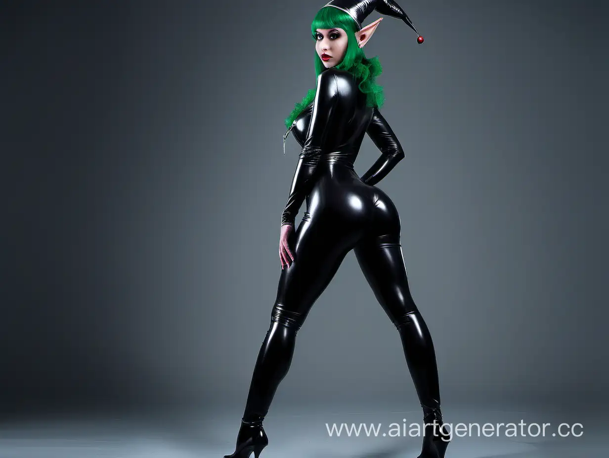 Elegant-Black-Latex-Elf-Woman-with-Impressive-Stature