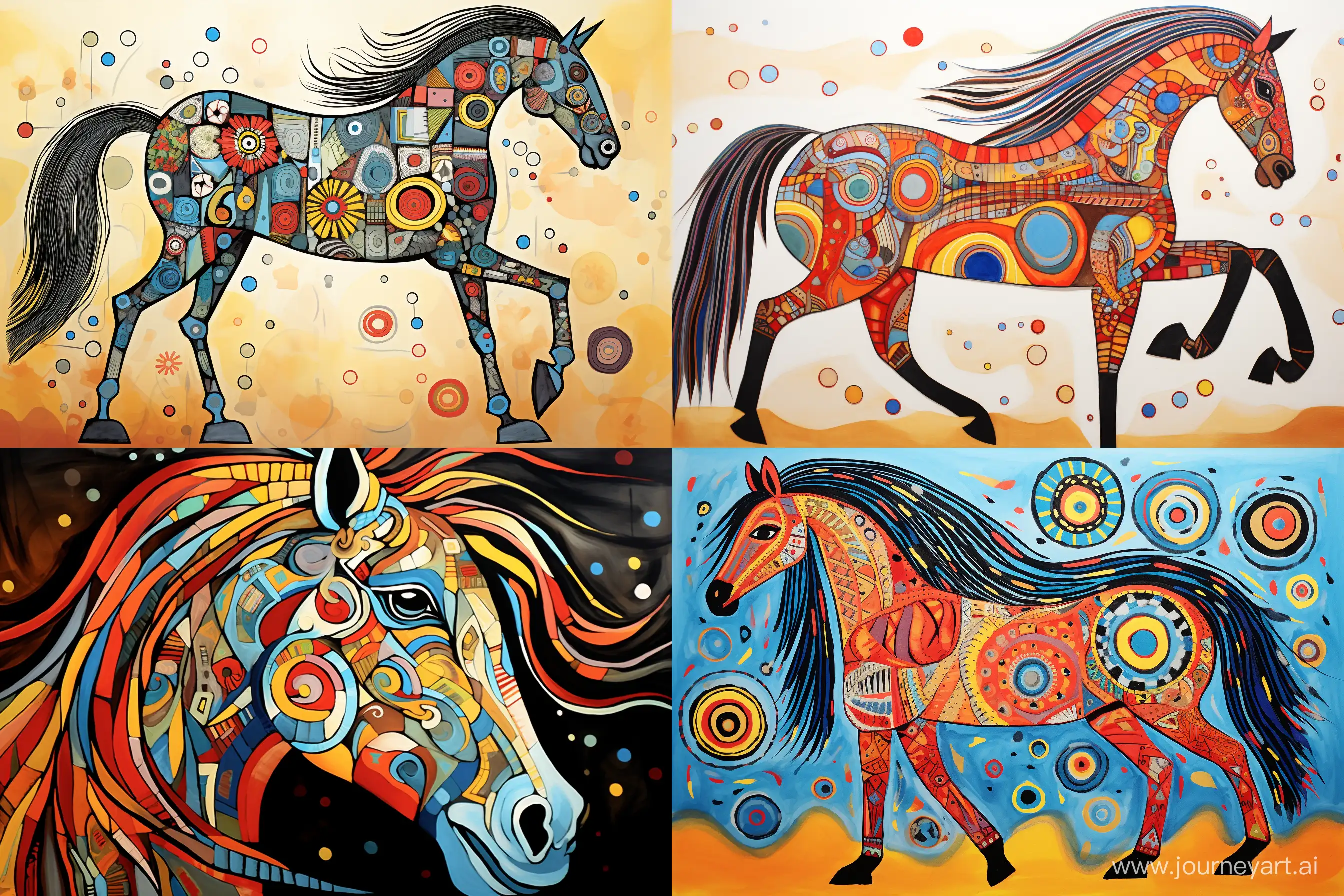 Art-Brut-Style-Horse-Illustration