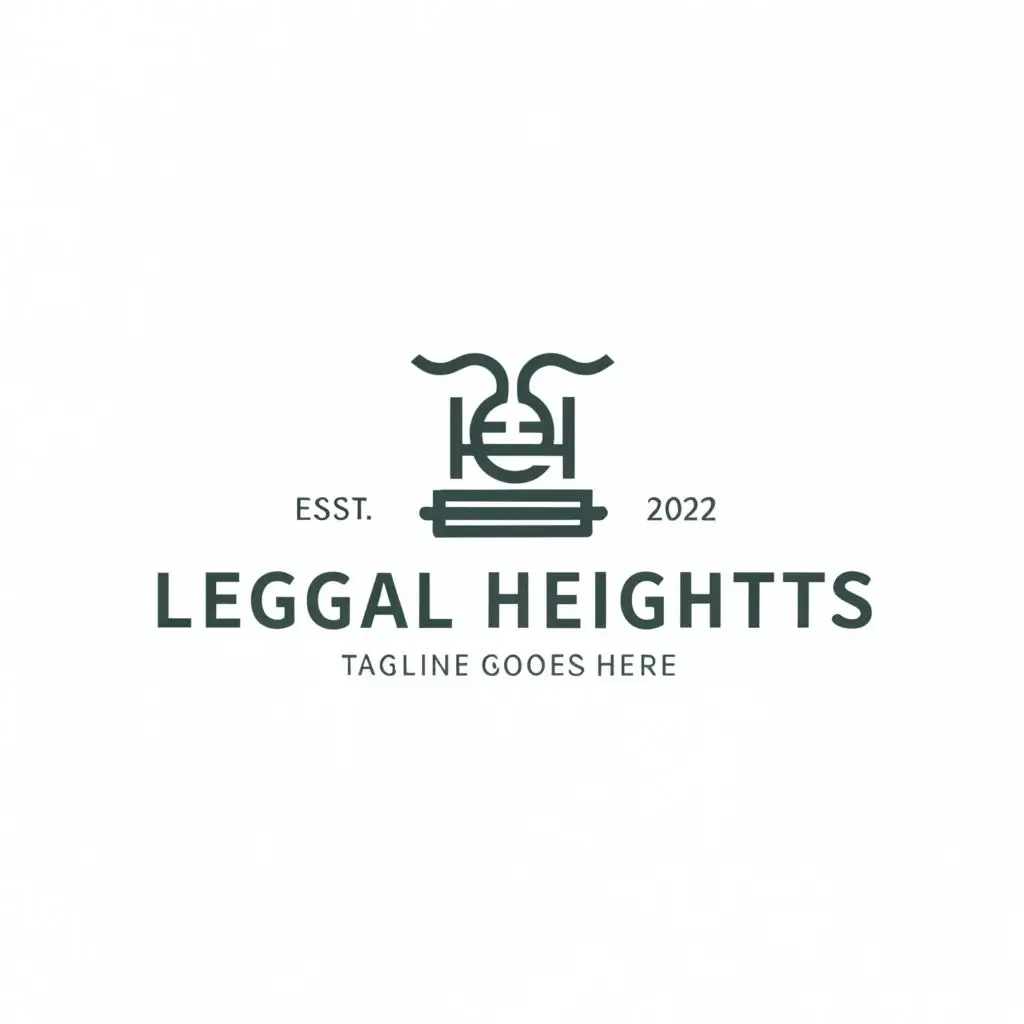 a logo design,with the text "legal heights", main symbol:law,Moderate,be used in Legal industry,clear background