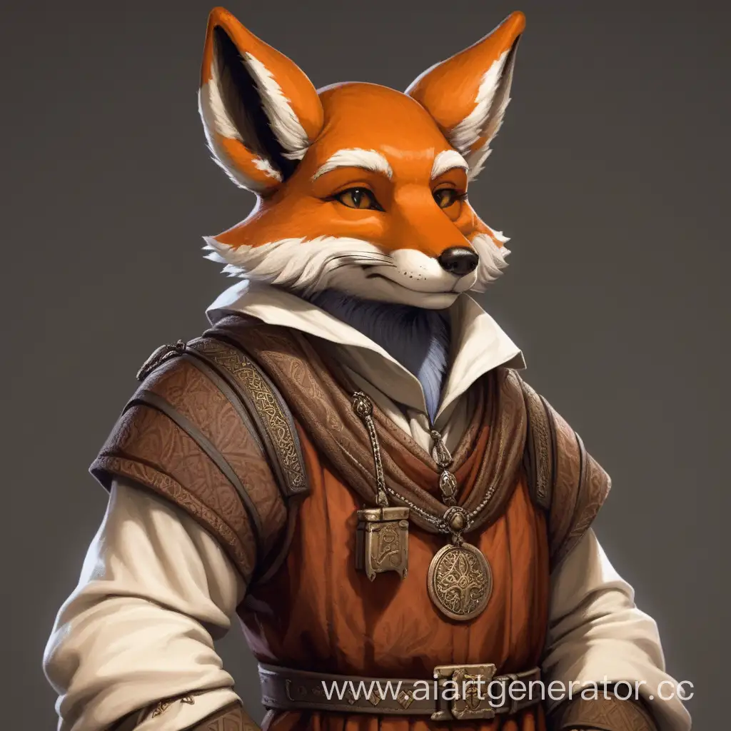 Medieval-Merchant-Fox-Selling-Furs