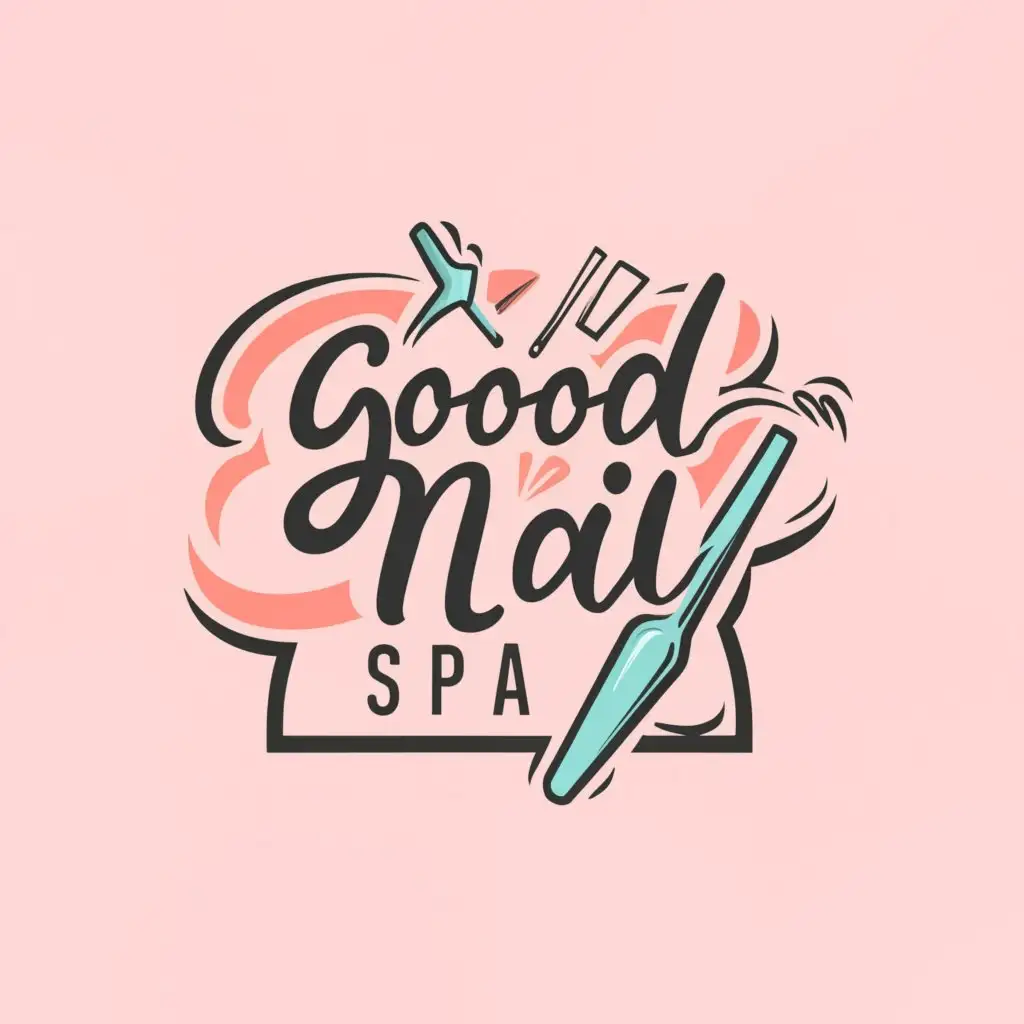 a logo design,with the text "GOOD NAIL spa", main symbol:Nail manicure,Moderate,be used in Beauty Spa industry,clear background