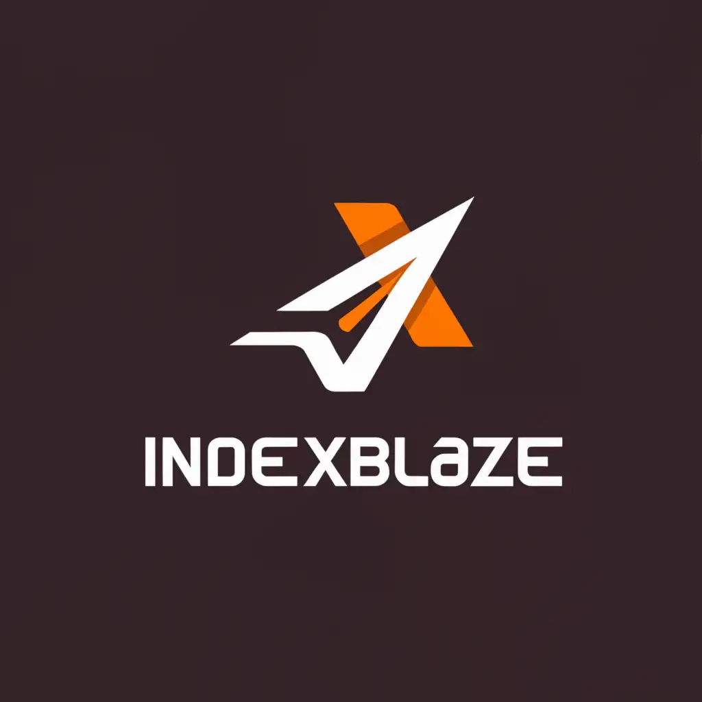 a logo design,with the text "IndexBlaze", main symbol:speed,Minimalistic,be used in Internet industry,clear background