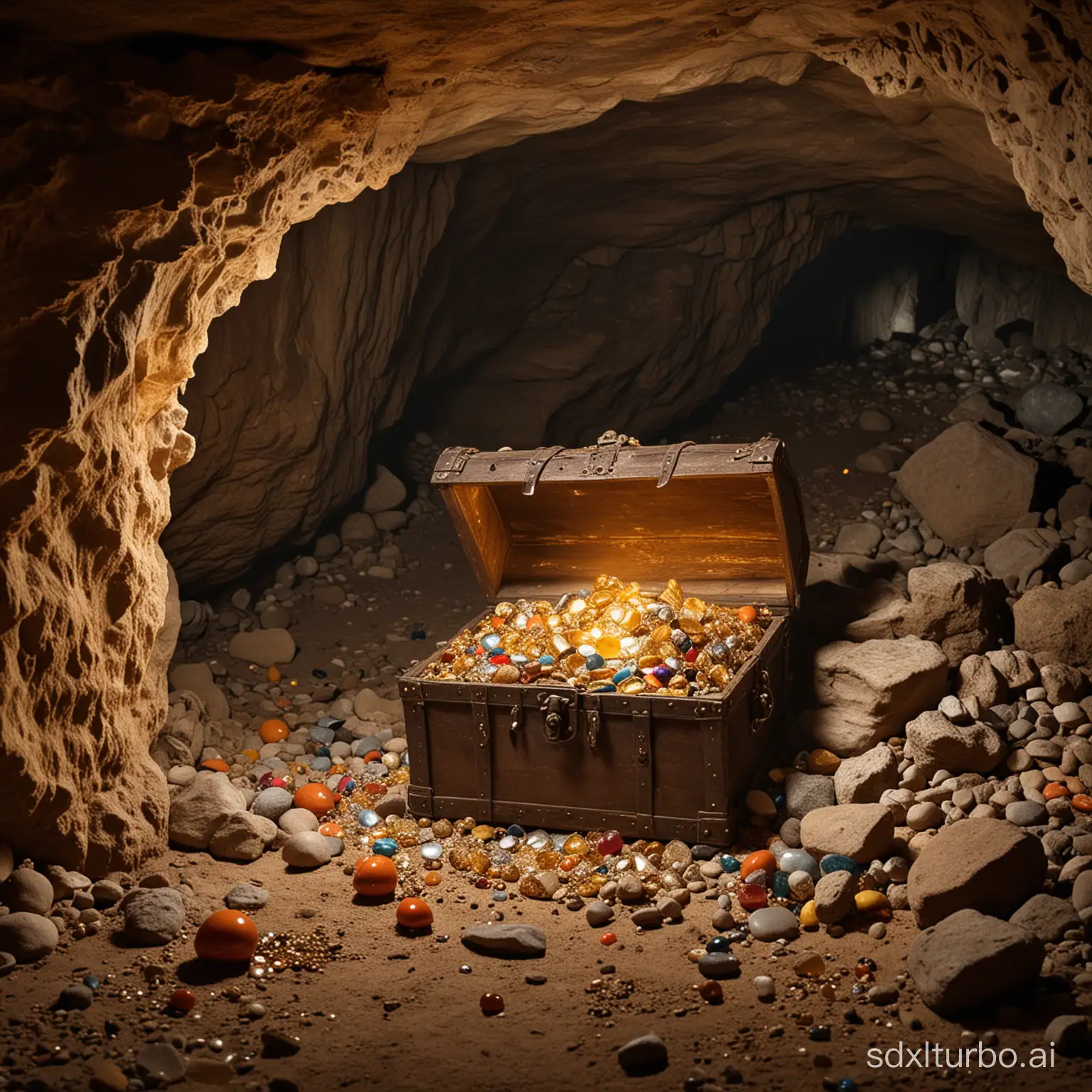 treasure in a cave
