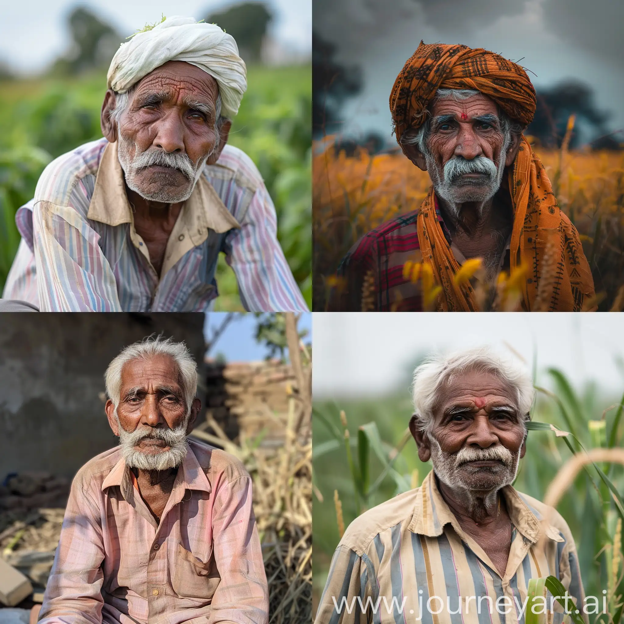 80years old indian farmer