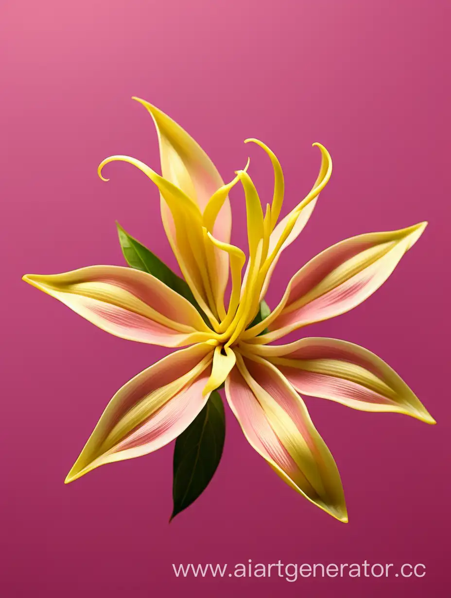 ylang flower 8k on pink background 