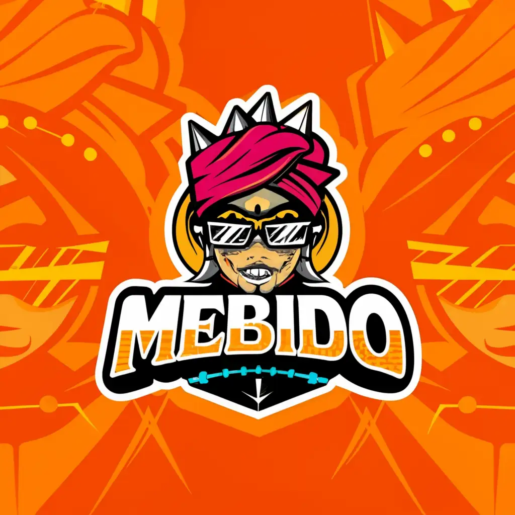 a logo design,with the text "mebido", main symbol:funky indian punk,Moderate,be used in Events industry,clear background