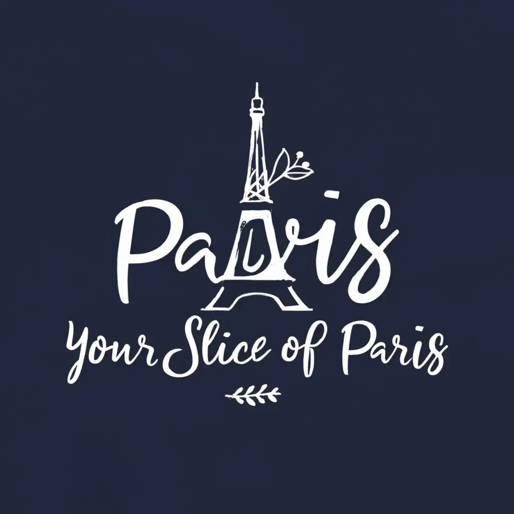 logo, Paris, with the text "yoursliceofparis", typography, be used in Events industry