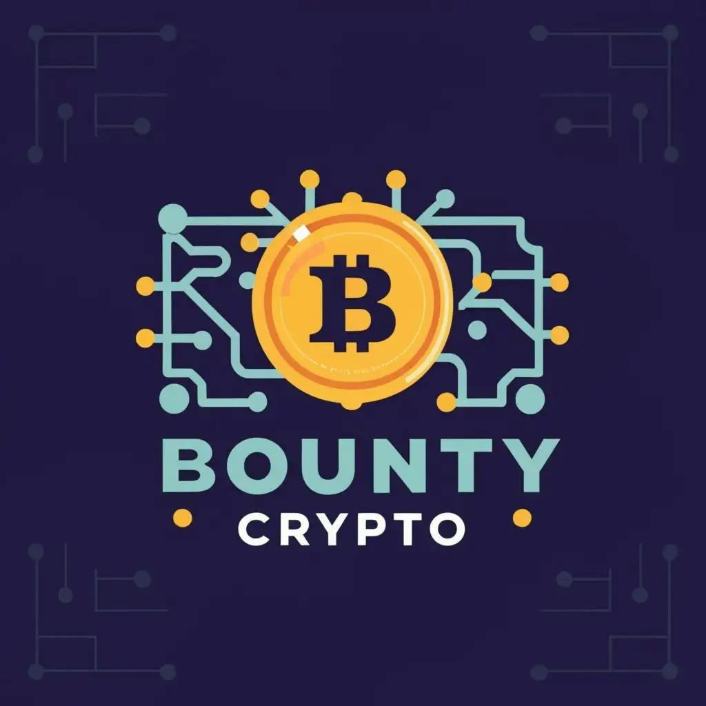 logo, money, with the text "BOUNTY CRYPTO", typography, be used in Internet industry