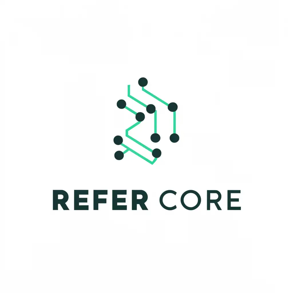a logo design,with the text "Refer Core", main symbol:Electronic,Moderate,be used in Technology industry,clear background