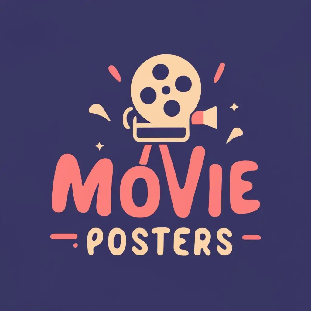 logo, Movie poster, with the text "Movie posters", typography, be used in Entertainment industry