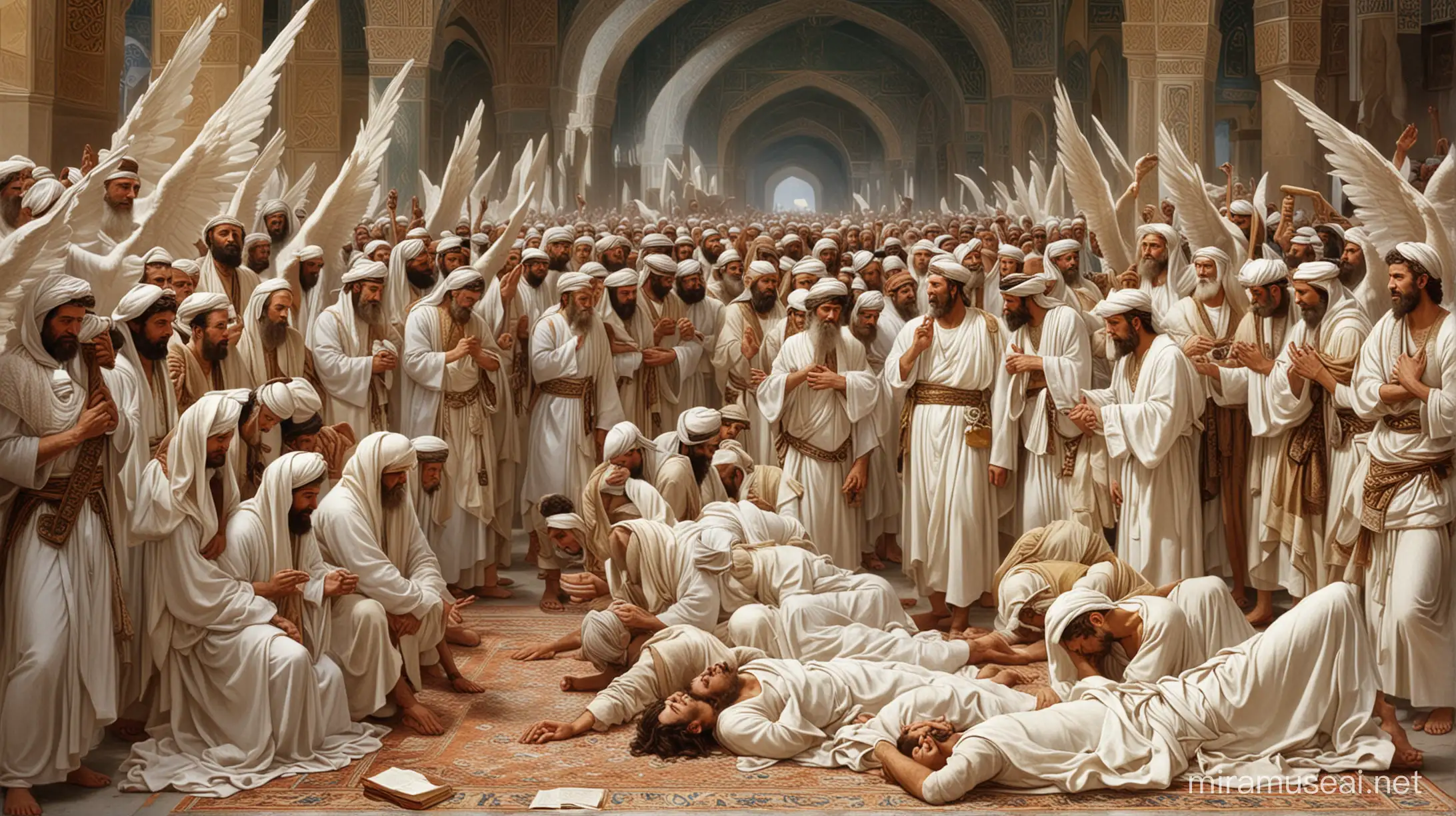 Once Adam was complete, Allah commanded the angels to show him respect by prostrating before him. It wasn't worship, but an acknowledgement of Adam's unique place as the first human being. However, there was one who refused: Iblees, also known as Satan. Filled with arrogance, he saw himself as superior. This act of disobedience marked the beginning of his rebellion..
