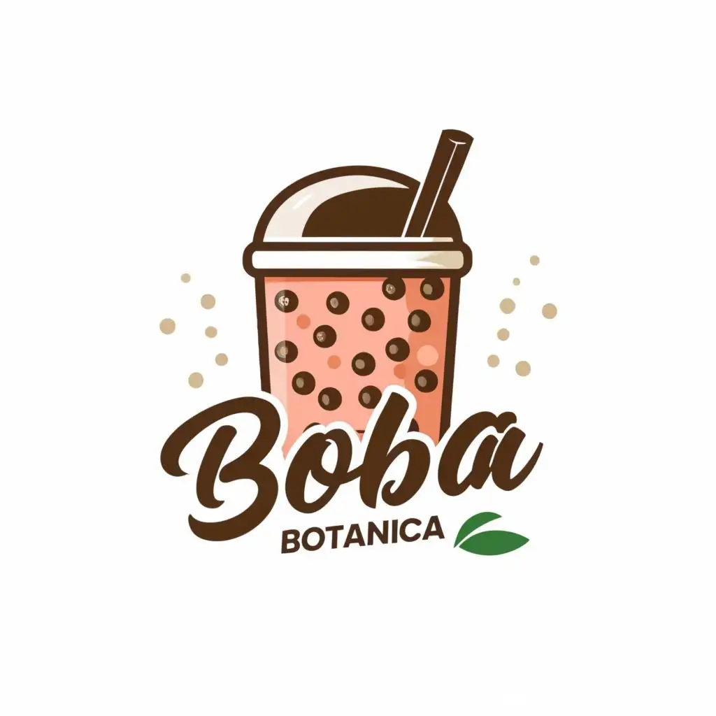 logo, Bubble Tea, with the text "Boba Botanica", typography, be used in Restaurant industry