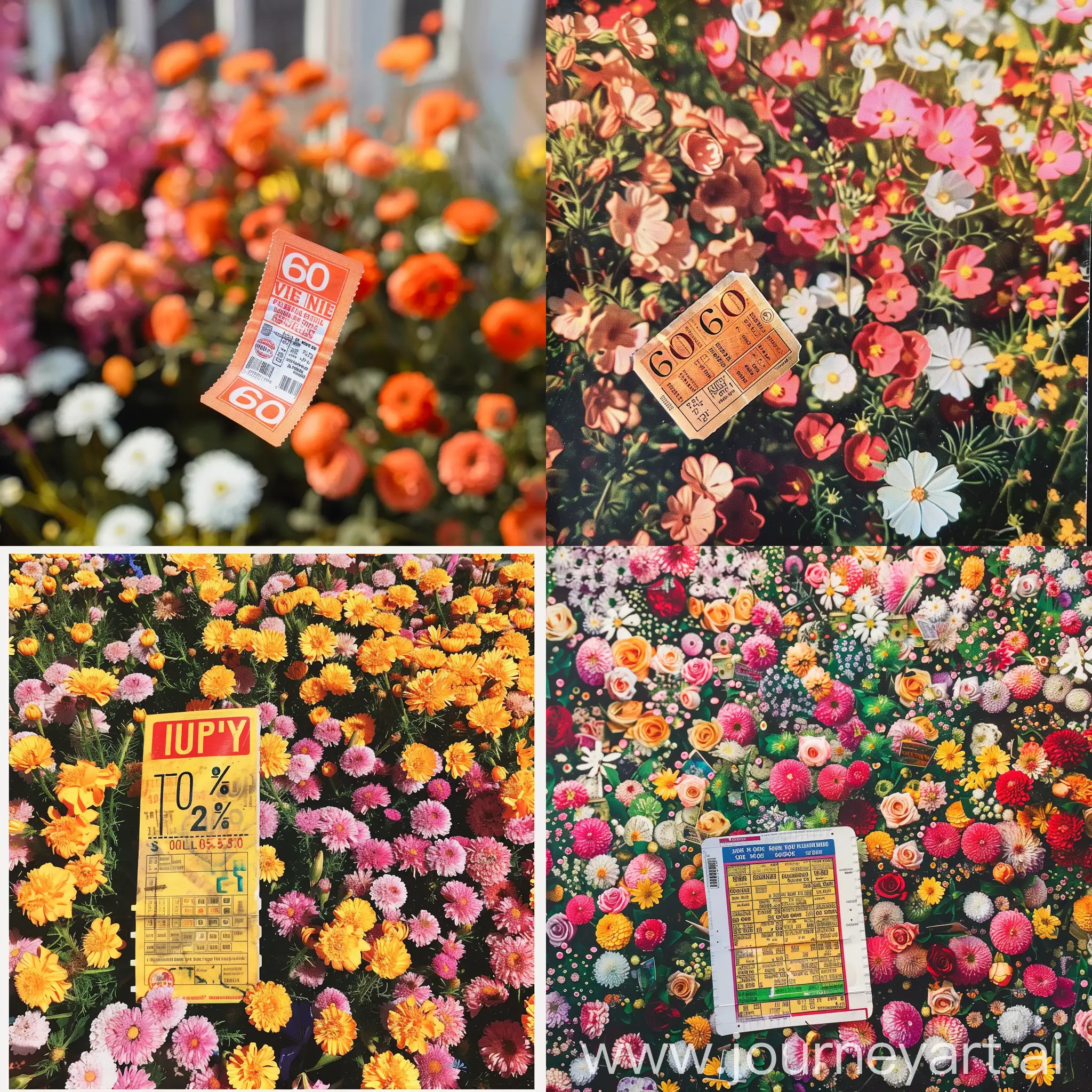 Fortunate-Lottery-Ticket-Surrounded-by-Street-Flowers