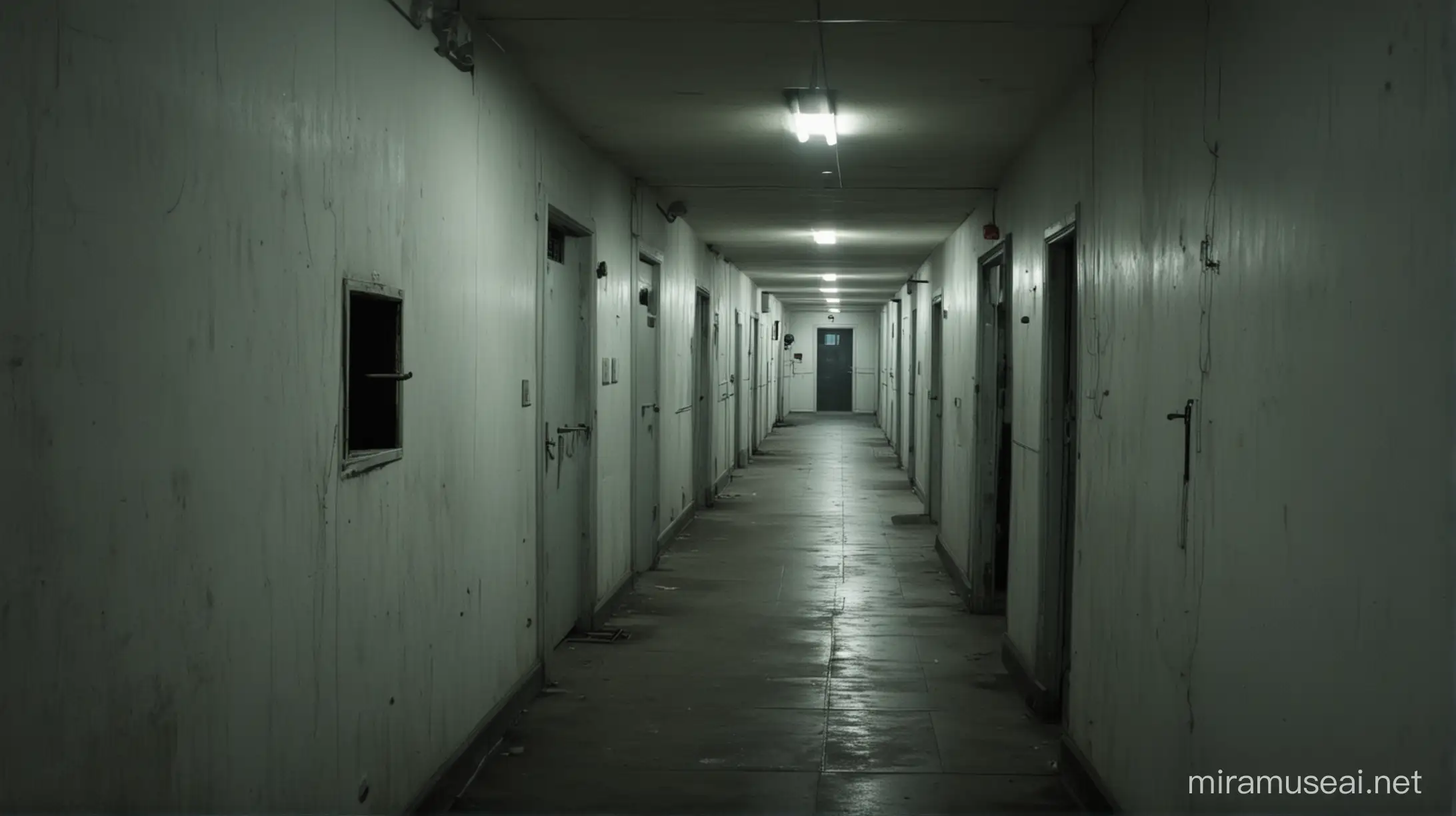 Creepy laboratory corridor, 