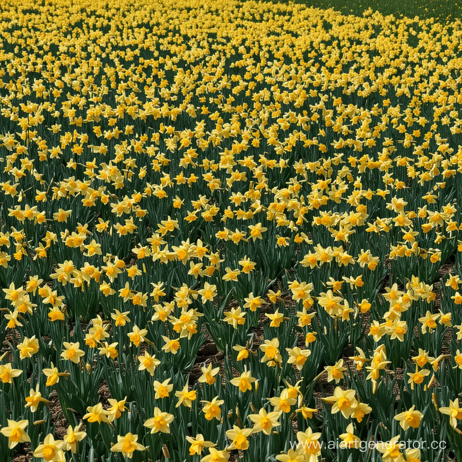 Vibrant-Field-of-Daffodils-in-Spring-Bloom