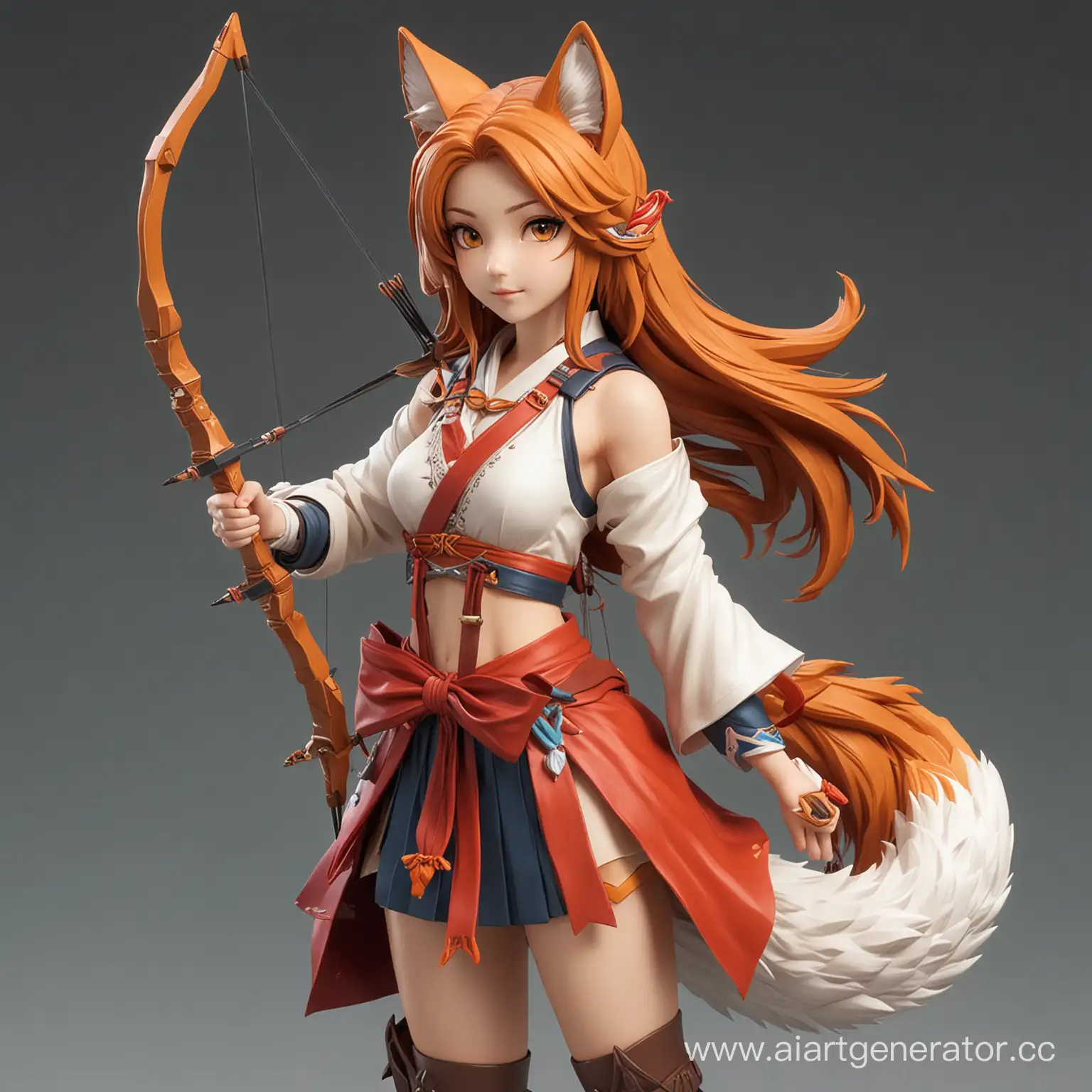 Adventurous-Girl-Kitsune-with-Bow-and-Arrows