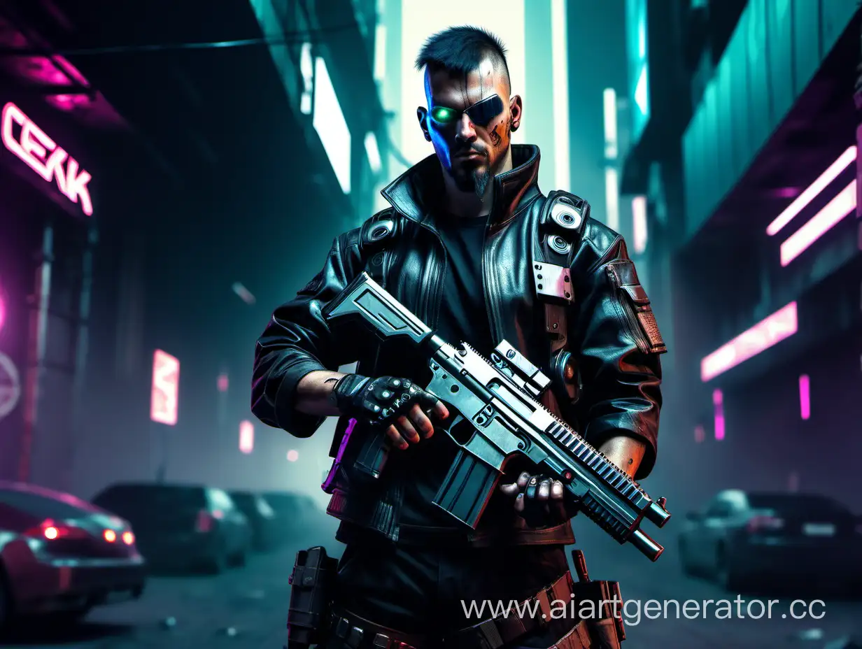 Cyberpunk-Mercenary-with-Heavy-Pistol