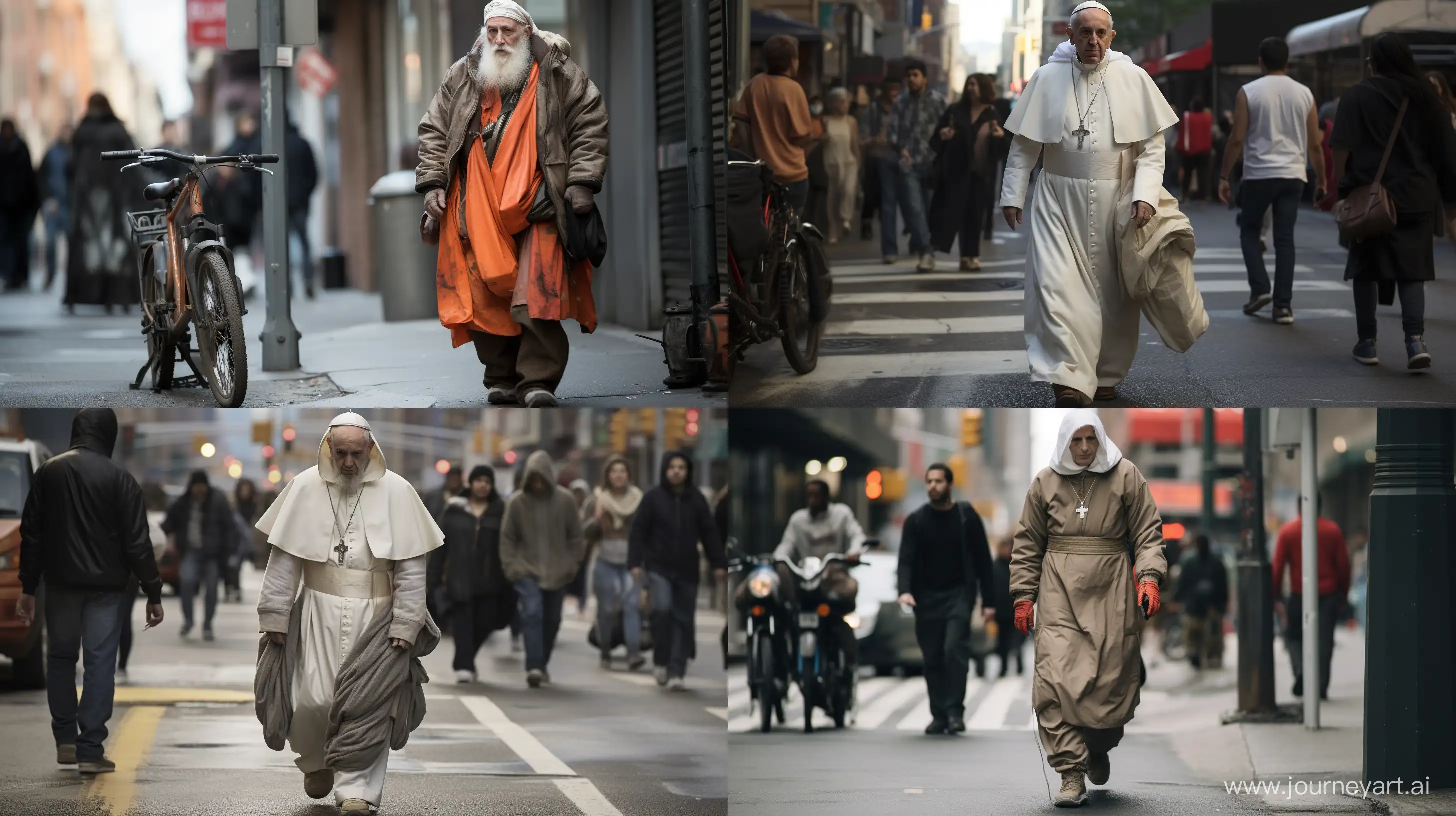 Pope-in-Homeless-Attire-Strolling-Through-the-City