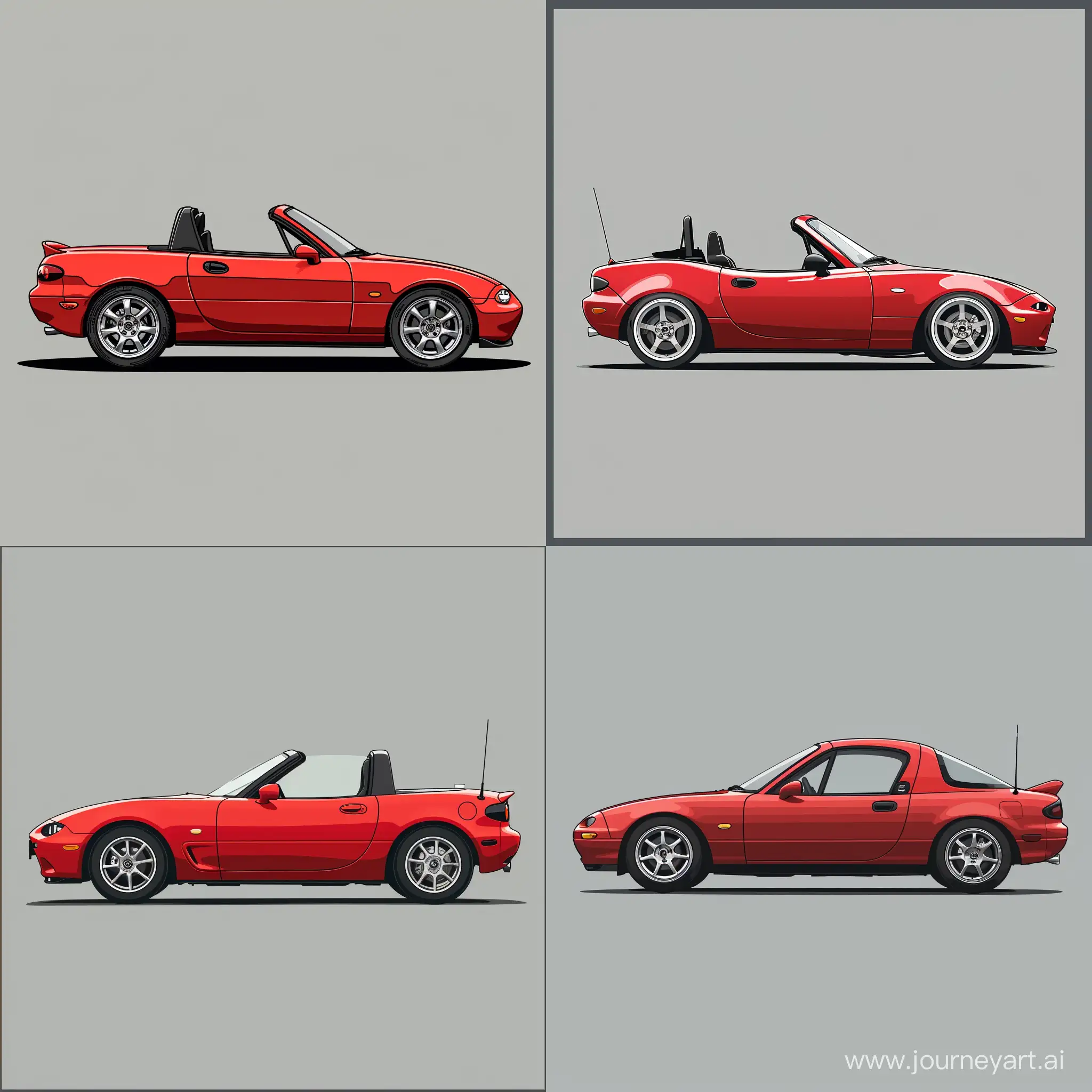 Red-Mazda-Miata-2D-Car-Illustration-on-Simple-Gray-Background