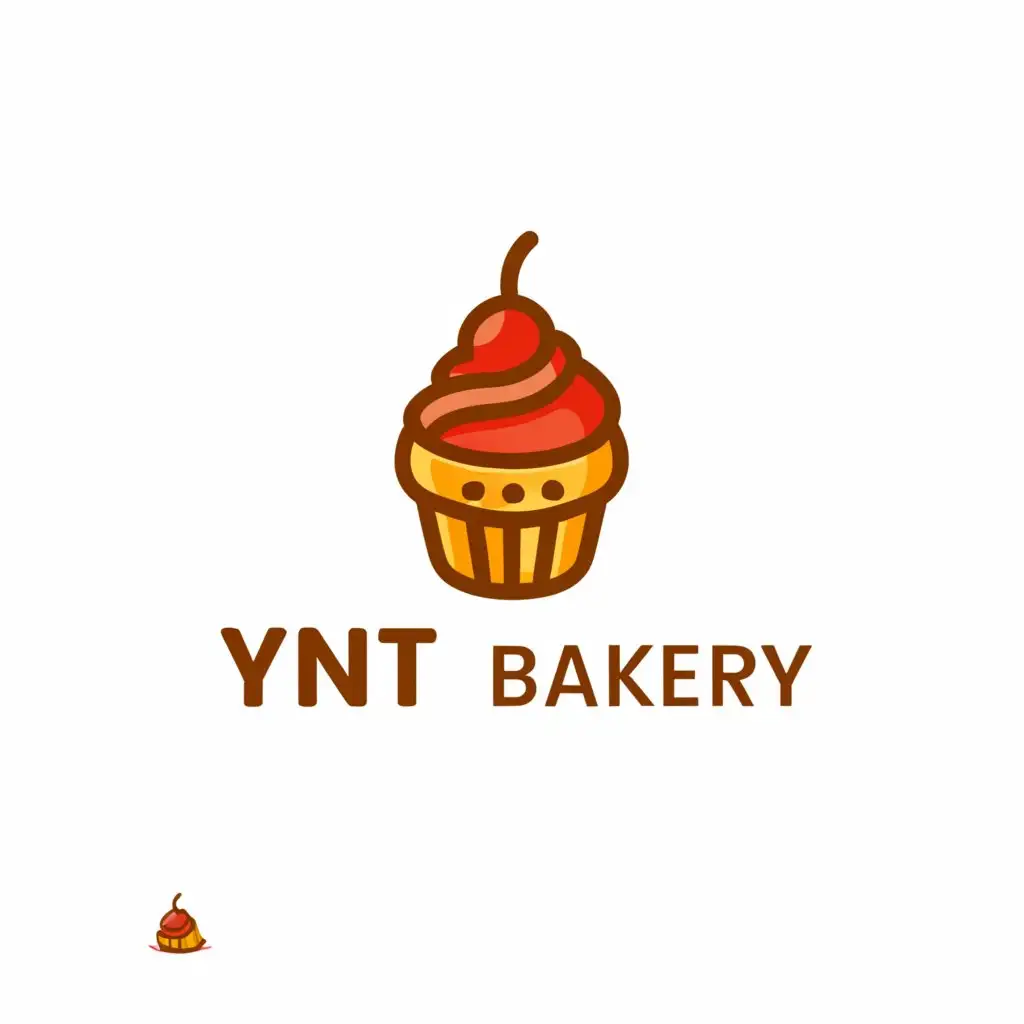 a logo design,with the text "Ynt bakery", main symbol:Cupcake,Moderate,be used in Internet industry,clear background