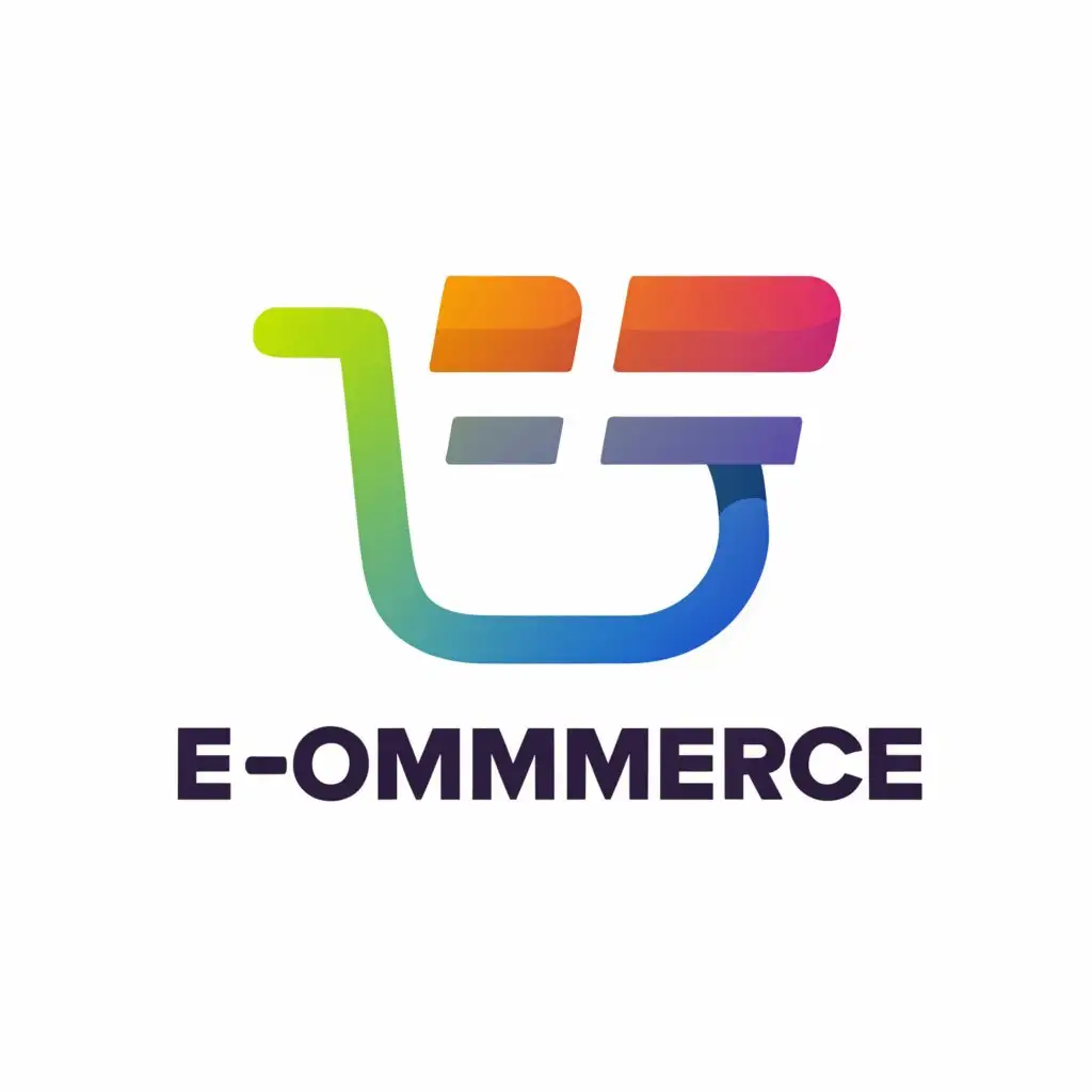 a logo design,with the text "e-commerce", main symbol:shopping cart,Moderate,be used in Internet industry,clear background