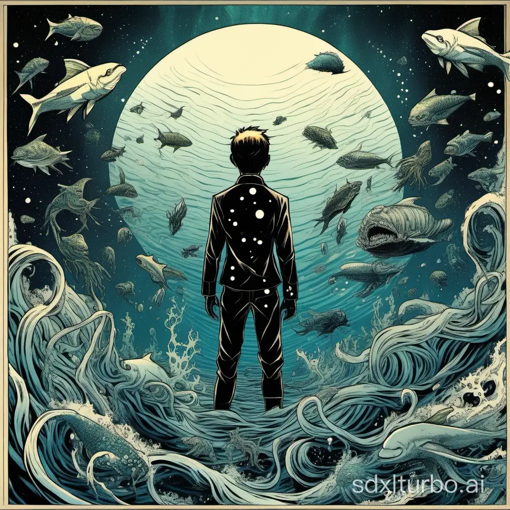 Deep Sea Boy Magical and Handsome, Future Universe Moving, Vigorous, and Dark