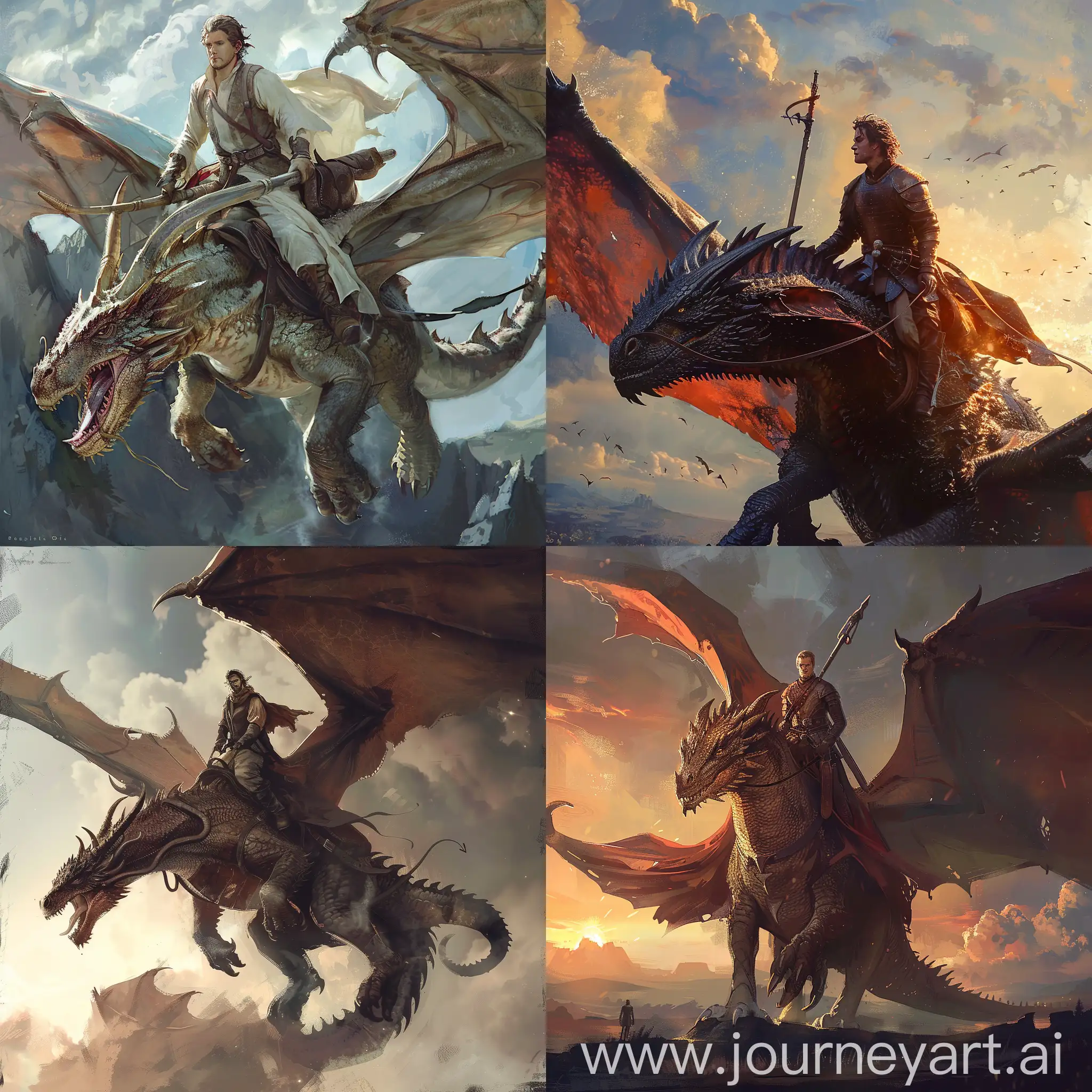 Adventurous-Man-Riding-Majestic-Dragon