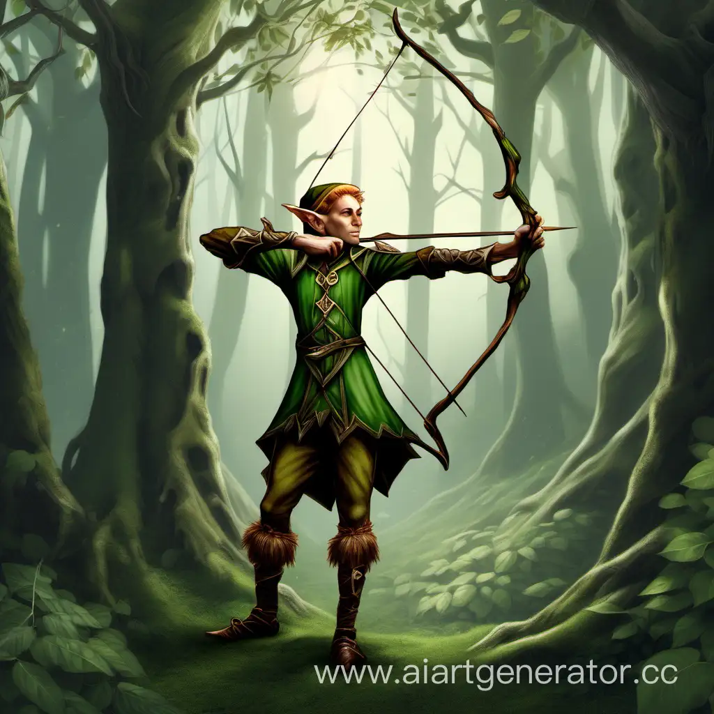 Graceful-Forest-Elf-Archer-with-Bow-in-Majestic-Pose