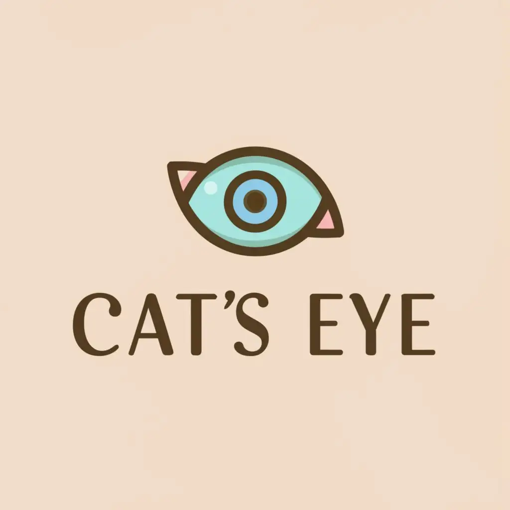 a logo design,with the text "Cats eye", main symbol:Cats eye gemstone,Moderate,clear background