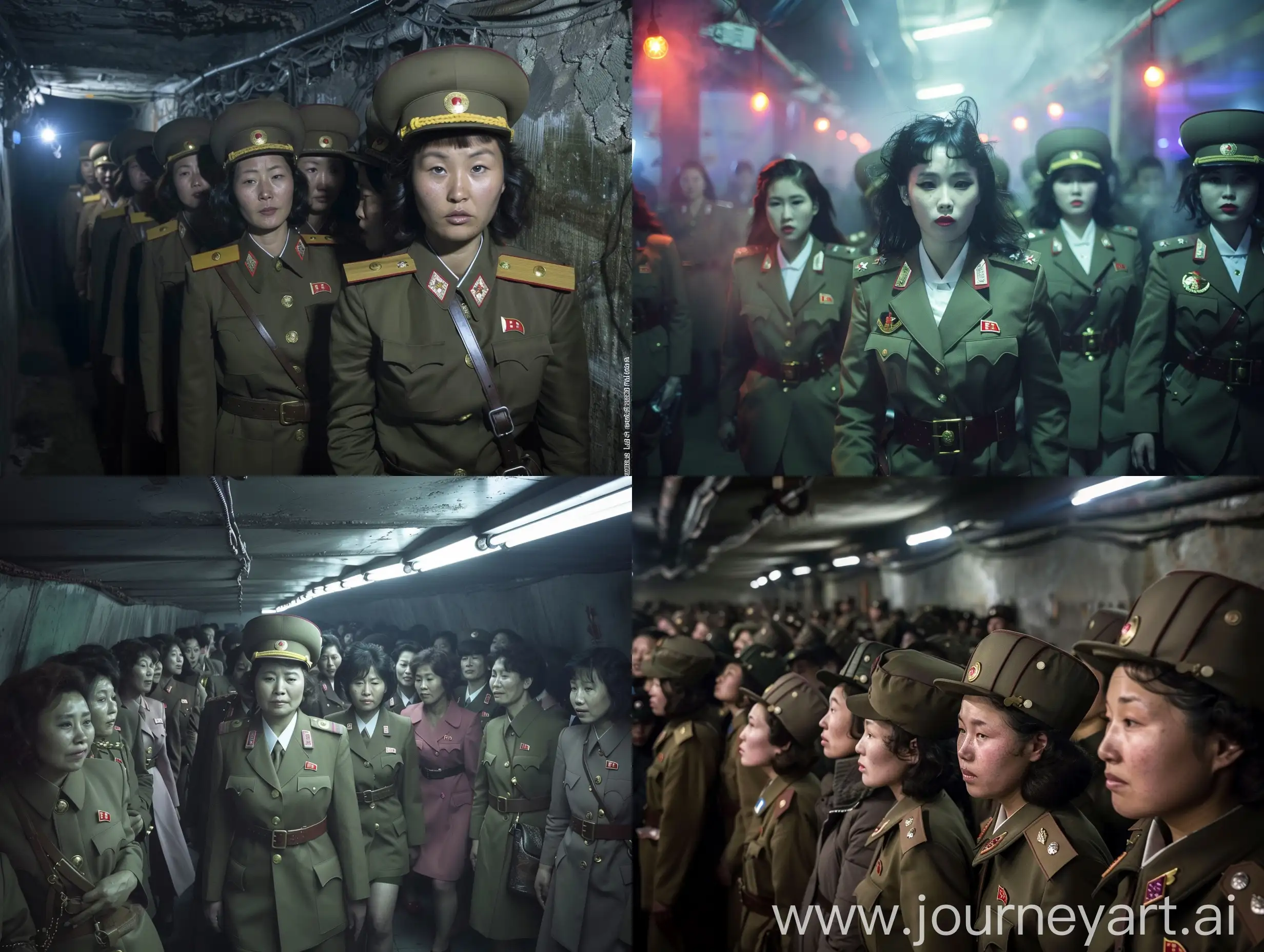 In North Korea, the military raided an illegal underground nightclub with group of women’s.