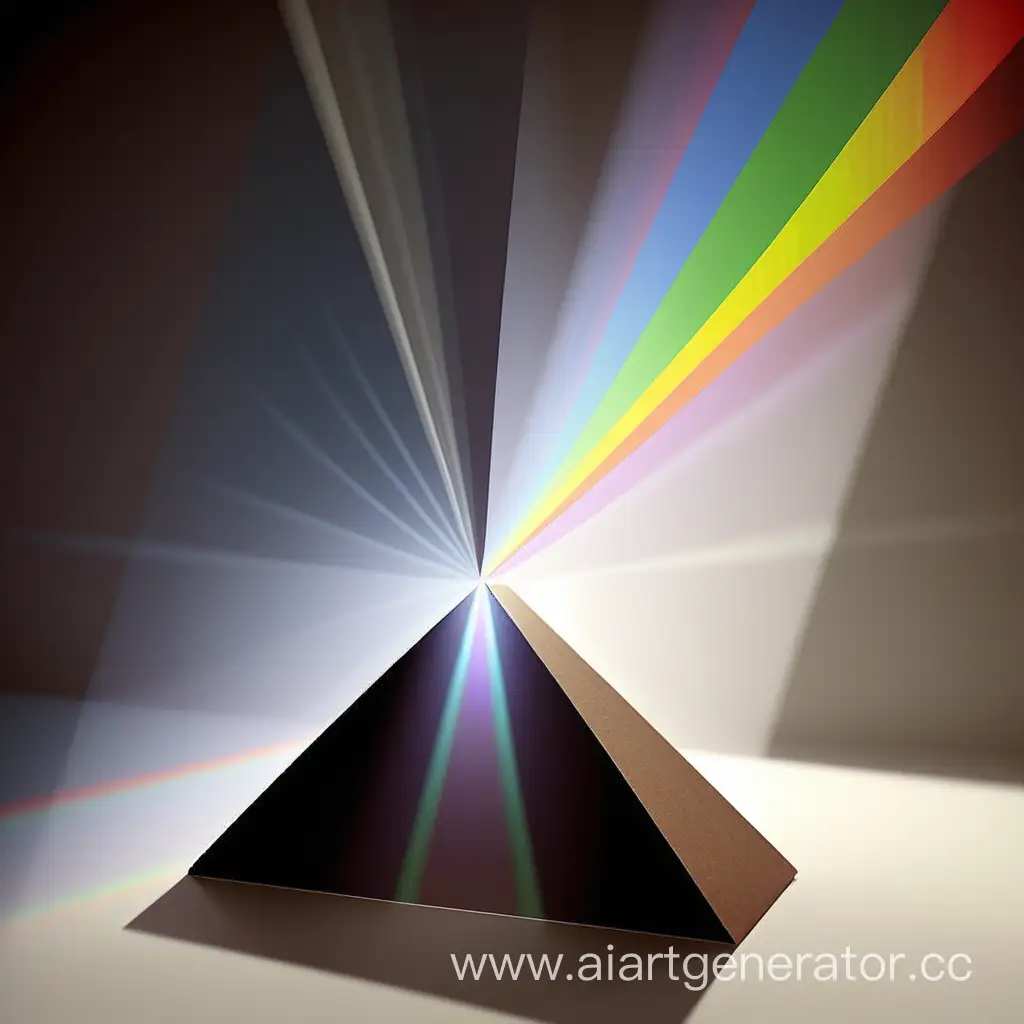 нарисуй призму которая раскладывает узкий пучок белого света в спектр