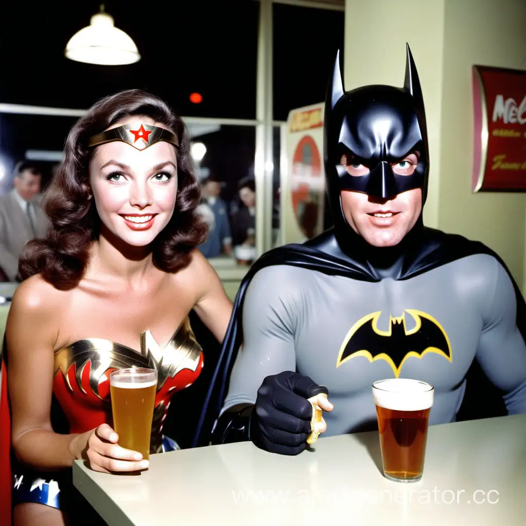 Batman-and-Wonder-Woman-Enjoying-Drinks-at-1966-McDonalds