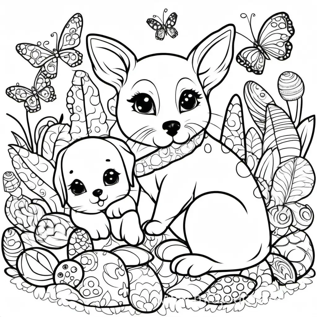 cute pets to color
