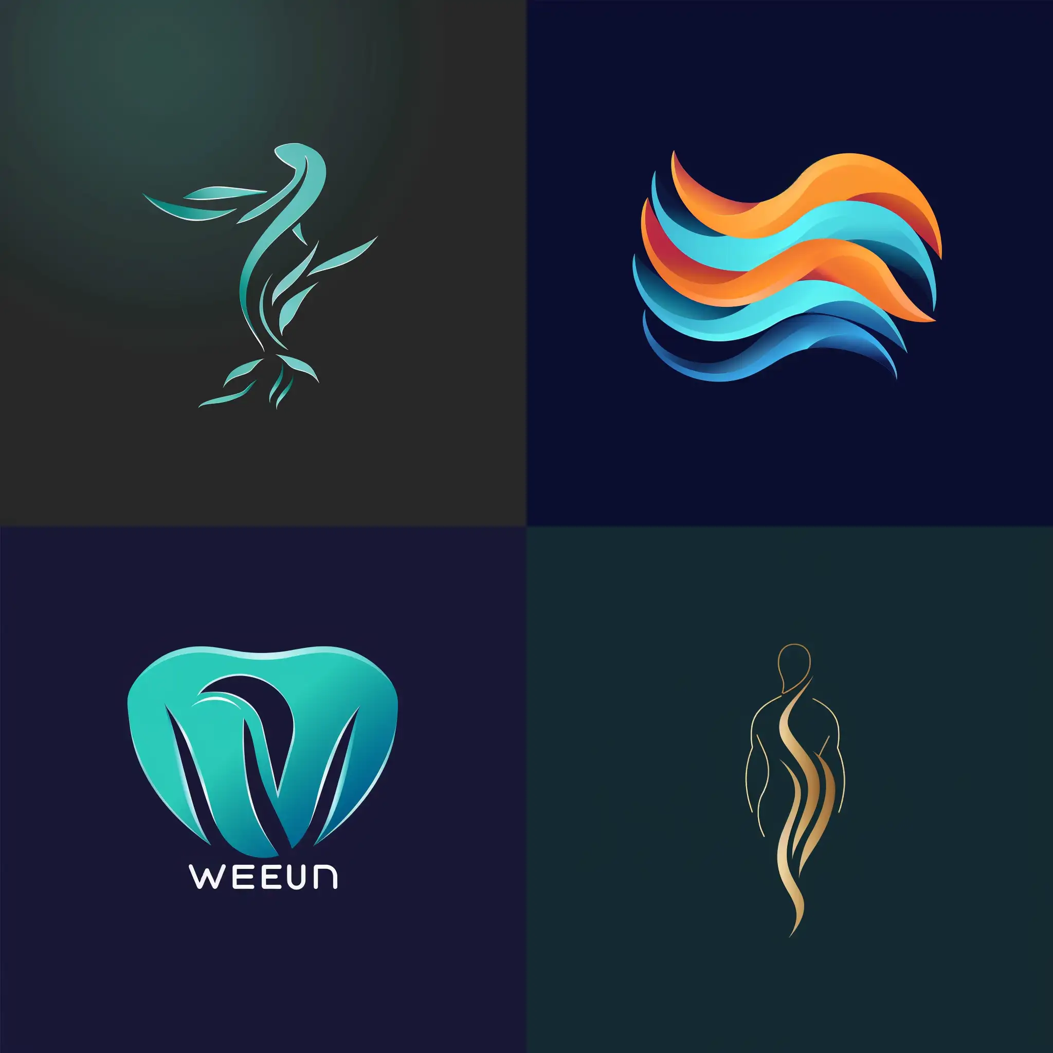 logo for wetsuit, uncomplicated but stylish abstract decorative, modern, stylish --v 6 --ar 1:1 --no 60996