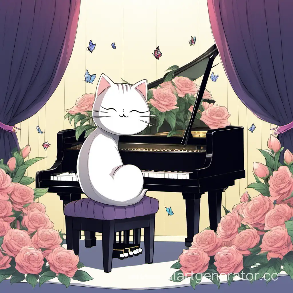 Musical-Kitty-Serenades-with-Blooming-Flowers-and-Piano-Harmony