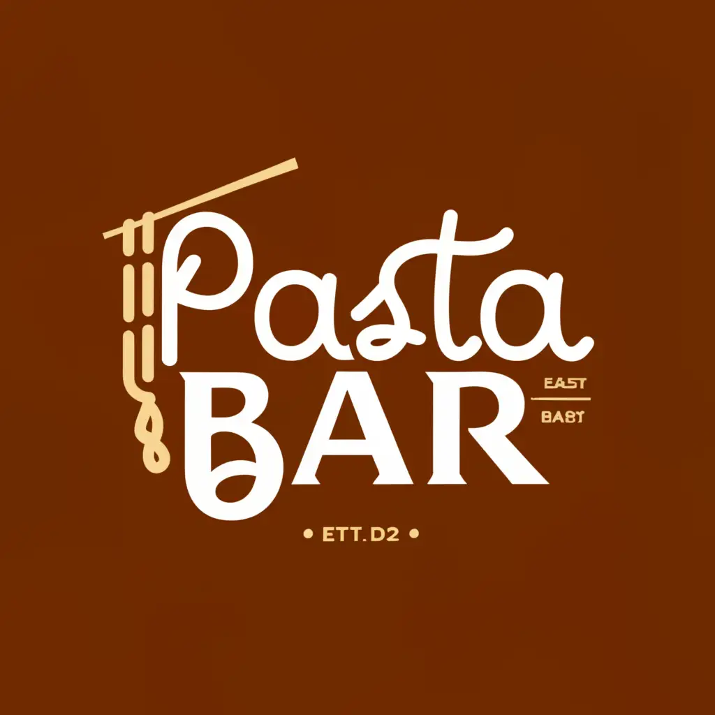 a logo design,with the text "PASTA BAR", main symbol:fried noodles,Moderate,be used in Restaurant industry,clear background