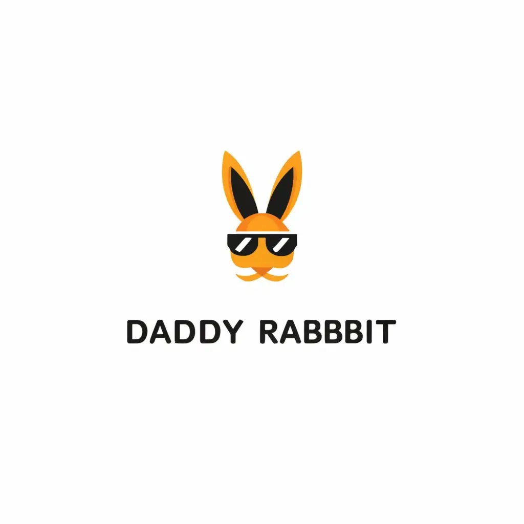 a logo design,with the text "DADDY RABBIT", main symbol:daddy rabbit,Minimalistic,be used in Events industry,clear background